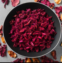 Load image into Gallery viewer, Hibiscus, Whole Petal Flower bulk 2 ounces, Roselle (Hibiscus sabdariffa) For Tea wm
