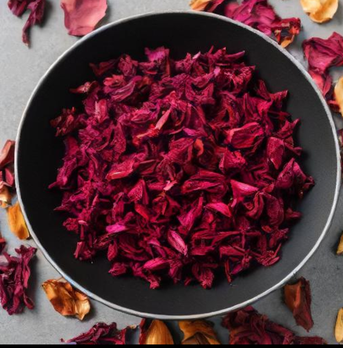 Hibiscus, Whole Petal Flower bulk 2 ounces, Roselle (Hibiscus sabdariffa) For Tea wm